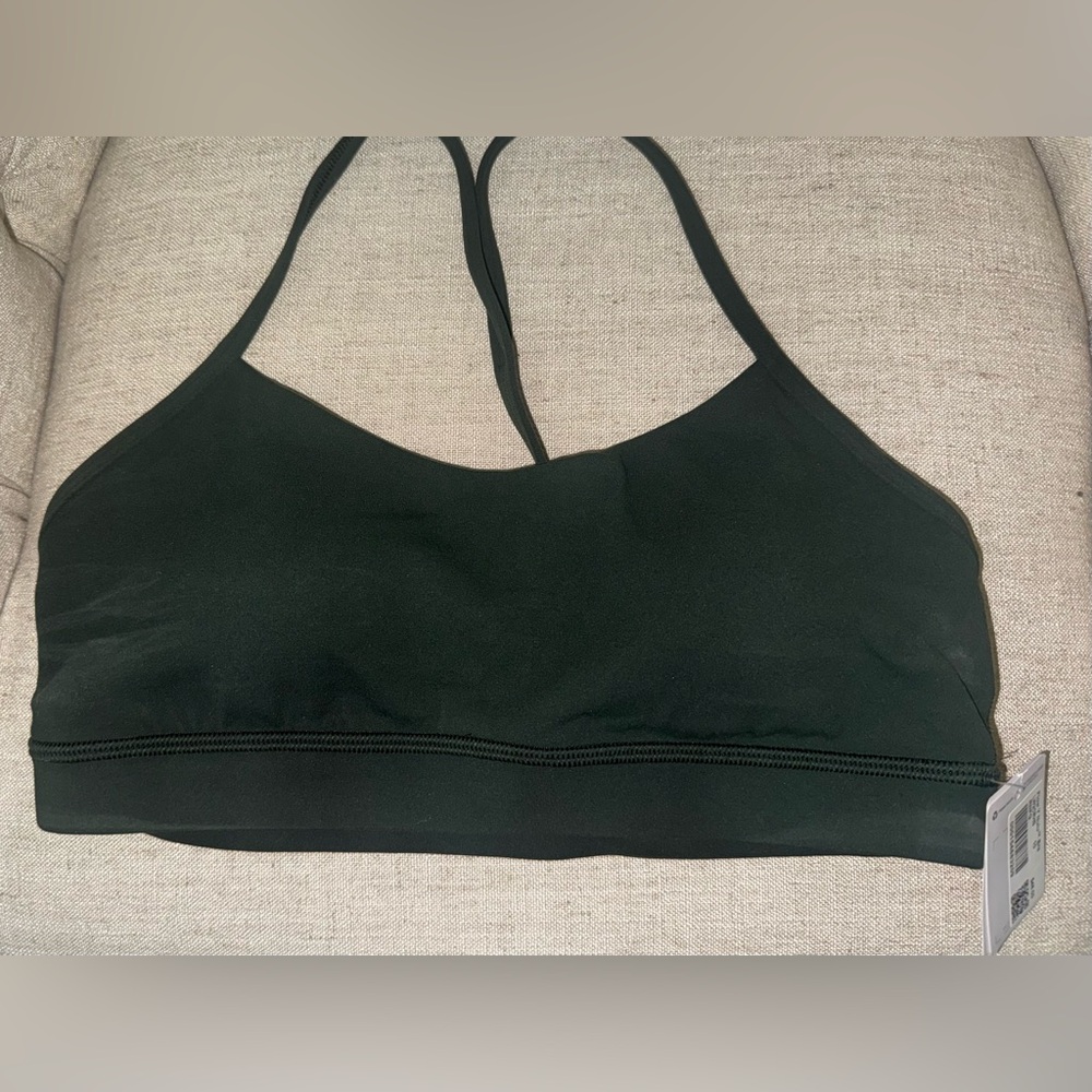 Lululemon Flow Y Nulu Women's Bra - olive green